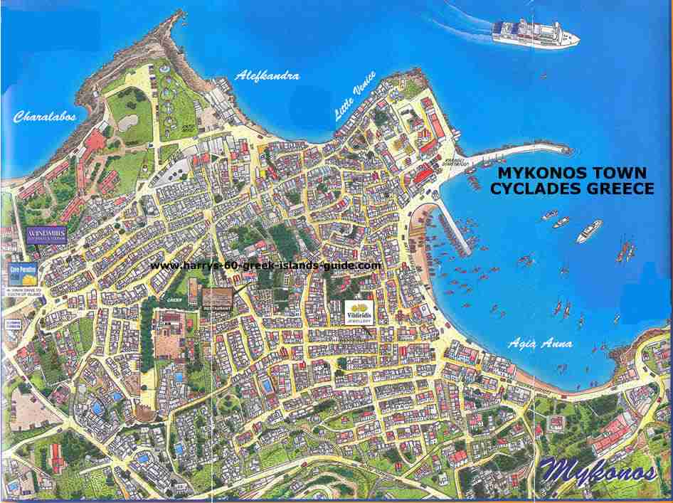 click to see larger pic of mykonos town