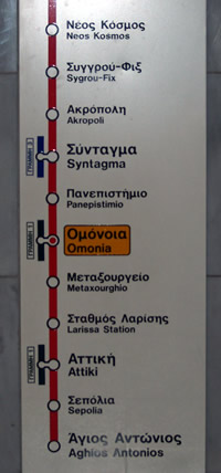 The red line acropolis route