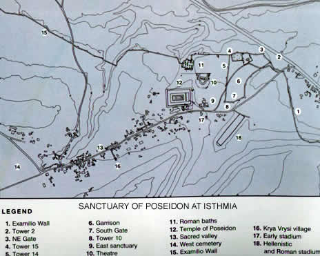 plan of the site of Isthmia