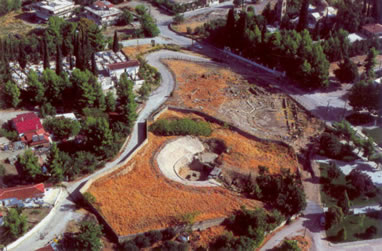 the site of orchomenos from the air