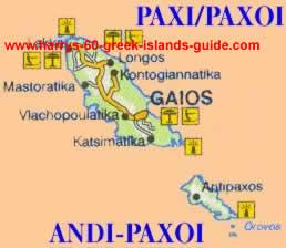 greece travel map paxi greek island