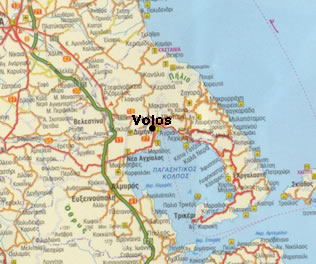 Map of Magenesia and Volos