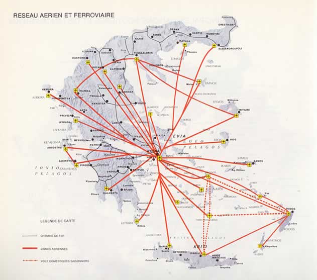 airports in greece map