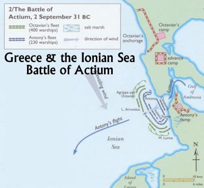 battle map actium sea battle